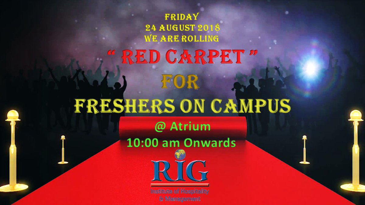 rig_institutes's tweet photo. Freshers Party on 24th August 2018 https://t.co/q4xEn2aZTb