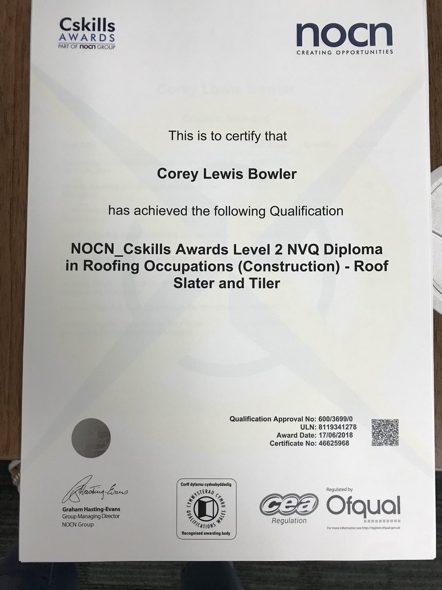 wnrtg's tweet photo. Good to see 2 more qualified roofers achieving their NVQs today #rooftoptiling @TheNFRC @CITB_Wales https://t.co/BO2UQs7Exj