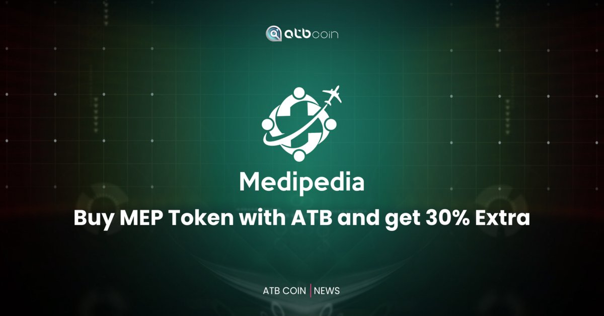 ATBCOINcom's tweet photo. Medipedia is a new ATB partner that gives 30% additional tokens for ATB Coin Holders.

Medipedia is an ecosystem that connects patients to healthcare organizations through blockchain technology in the medical tourism industry.
https://t.co/upcIAudODg https://t.co/Z2XDRDLdai