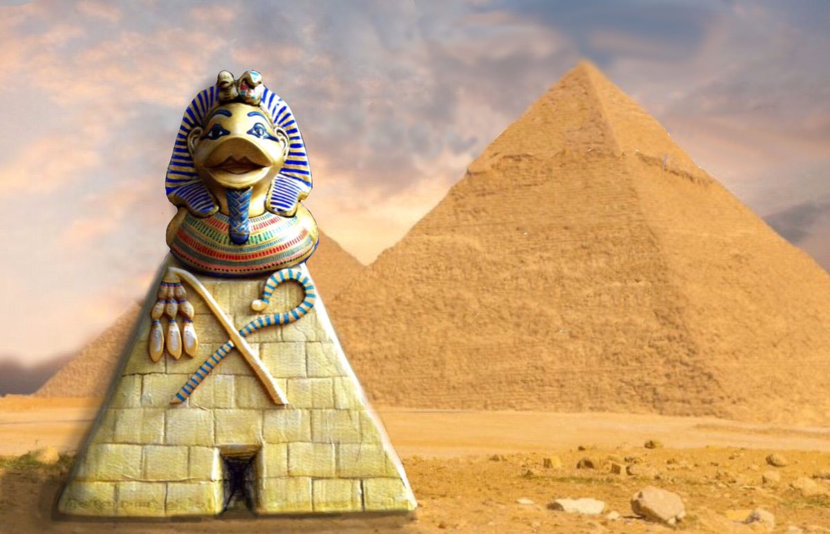 I met a traveller from an antique land
who said" A vast and gilded Duck
stands in the desert  girt with sand
and on the pedistal, these words appear
My name is Ozyhammamelis, Queen of Queens
Duckorator extraordinaire,
look on my works Duck artists and despair!
<a href="/TheDuckorator/">SallyAdamsCreative</a>