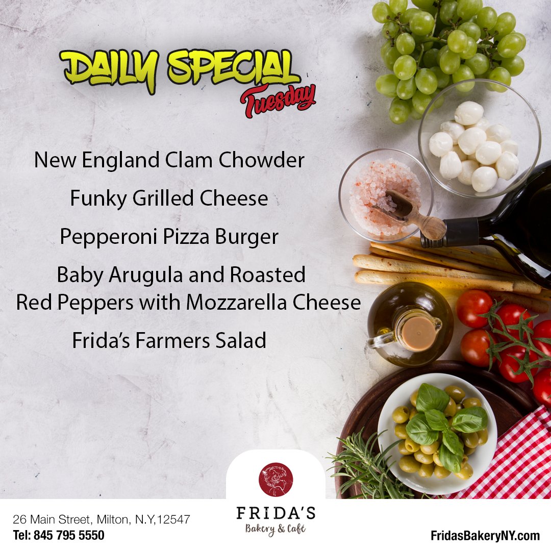 FridasBakeryNY's tweet image. #funfoodfact- The actual term “grilled cheese” doesn’t make an appearance in print until the 1960’s. Before then it was all “melted cheese” or “toasted cheese” sandwiches.
#miltonny #miltoneateries #freshbakedbread #hudsonvalleyeats
fridasbakeryny.com/our_me…/daily-lunch-specials/