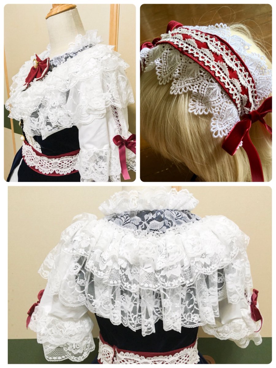 drizzlefactory's tweet photo. 東方Project アリス・マーガトロイドの衣装 完成しました!
昔制作した衣装をベースに改造し、レースや白い花のモチーフ等を多用して上品で華やかな雰囲気に仕上げました。
(※こちらのお衣装、お譲り先を募集します。別にツイートしますのでそちらをご覧頂けたら幸いです)
#DrizzleFactory
#自作衣装 https://t.co/RzV0ykxX93