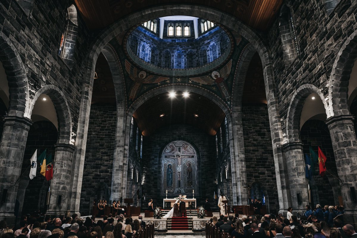 Wedding venue goals 🤤🤤🤤 What a dream this was to shoot ♥️ Shot in Galway  Cathedral - The Cathedral of Our Lady Assumed into Heaven and St Nicholas # galway #cathedral #weddingphotography, image size:1200x800