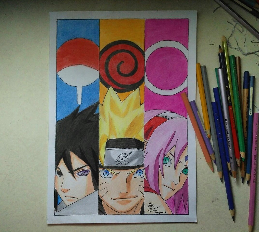 Speed Drawing - Naruto, Sasuke