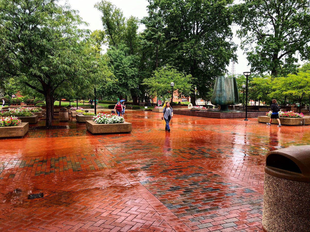 MarshallUApply's tweet photo. It’s a little rainy on the first day of Tuesday - Thursday classes. #MarshalluFamily #BacktoMarshallu #OneOfTheHerd #SonsAndDaughtersOfMarshall https://t.co/UfvNCY25Ki