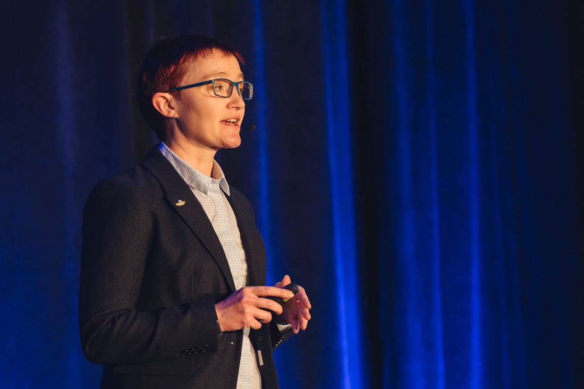 It’s developer, author, speaker, editor, and founder Rachel Andrew, captured onstage at An Event Apart.