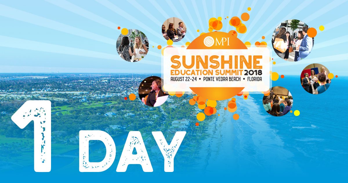 MPI's tweet photo. We're one day away from the 2018 Sunshine Education Summit! Safe travels #eventprofs! #mpises https://t.co/ODGRdLN2pG https://t.co/f17jfvkeuc