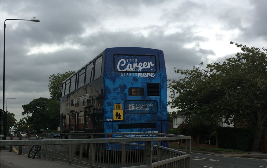 We create effective #bus #advertising if you would like your #company getting some #exposure around the #northeast. #yorkshire #keighley #otley give me a shout? Your #company could look as #fantastic as #harrogatecollege. #BusAdsWork #Outdooradvertising
