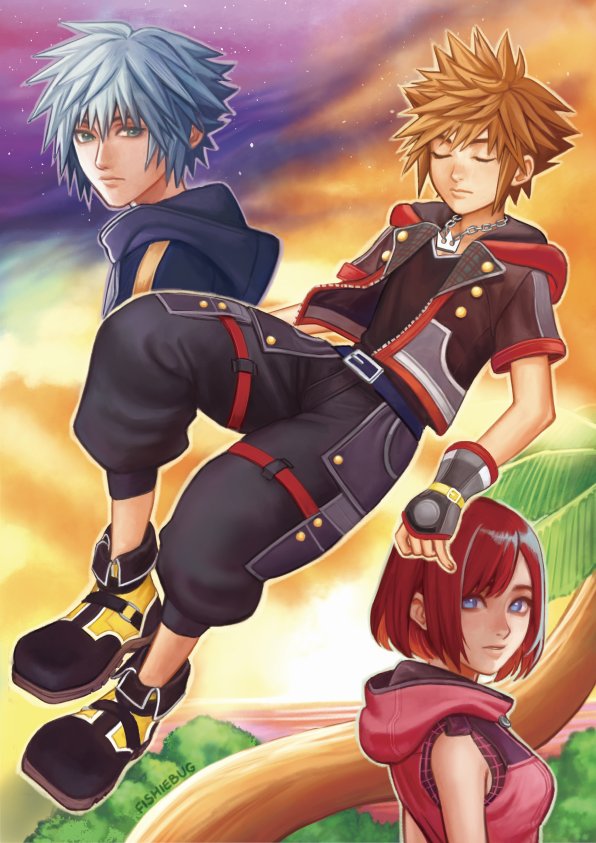 Kingdom Hearts Sora and Kairi Riku KH3 Media Sora Riku and Kairi Kingdom Hearts III Kingdom Hearts Sora and Kairi Riku KH3 Media Sora Riku and Kairi Kingdom Hearts III