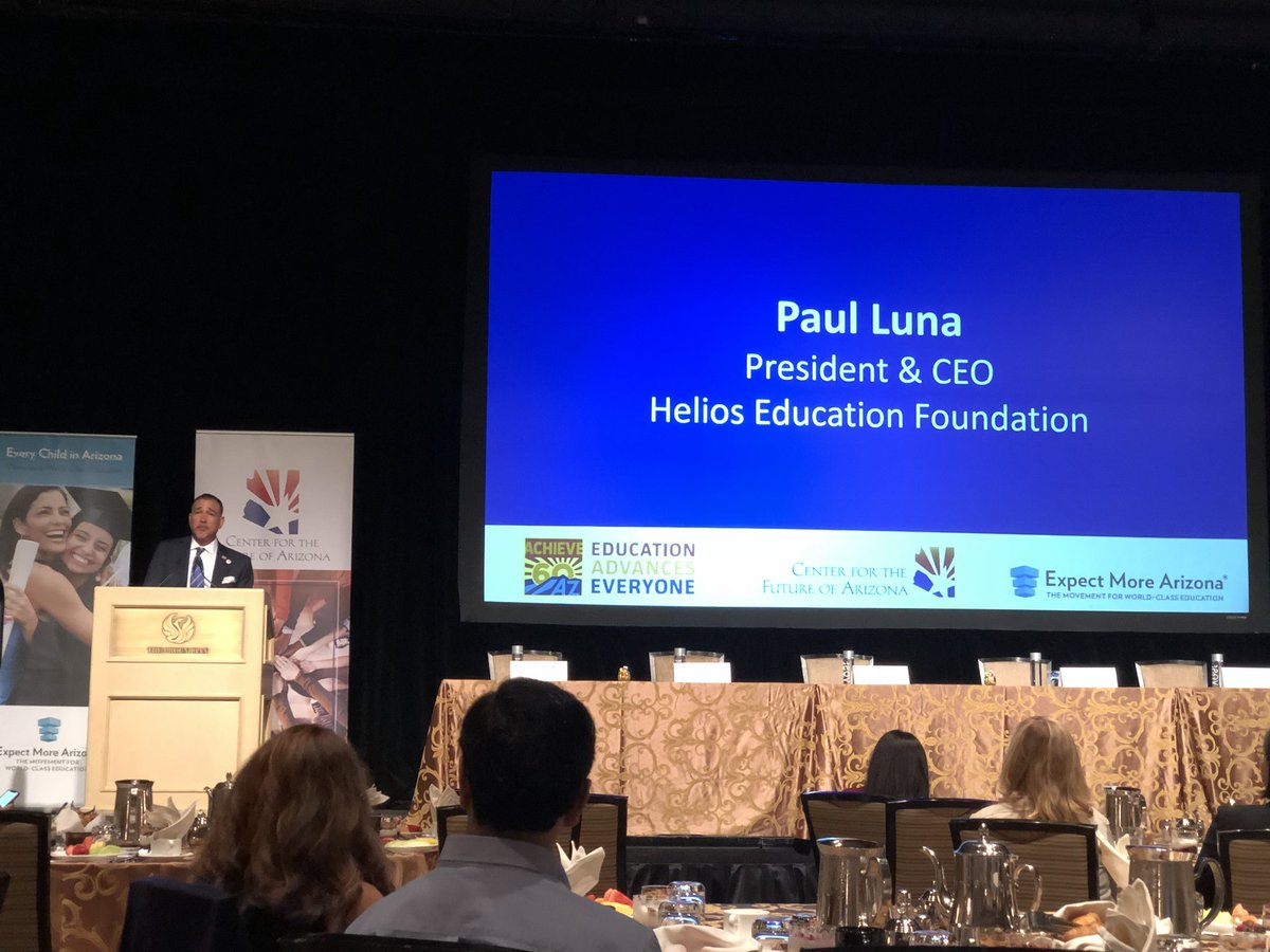 latinasined's tweet image. Pres &amp;amp; CEO P. Luna mentioning the importance of treating students as if they are already high-achievers, also providing free access to take college entrance exams. It’s about changing the culture. #latinos @HeliosEdFnd #arizonafuture #AZProgress @ExpectMoreAZ #LatinasInED