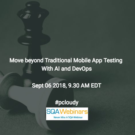 sqawebinars's tweet photo. Webinar: Move beyond Traditional Mobile App Testing with AI and DevOps
URL https://t.co/x1gmrgjLS0
@pcloudy_ssts
#SQAWebinars06Sept2018
#SQAWebinars #TestingWebinars #GoToSQAWebinars
#Worlds #Fastest #Growing #SQA #Only #Webinar #Marketing #Platform https://t.co/OnMYtb7IvI