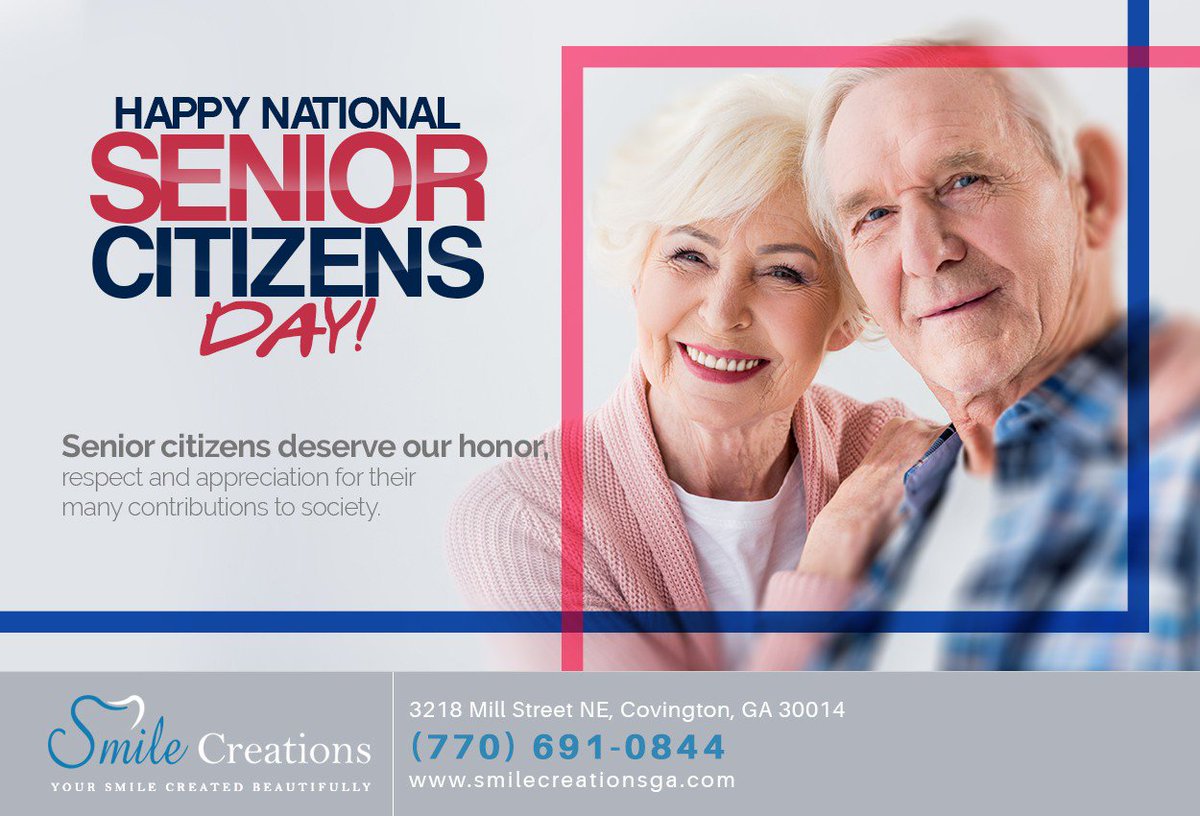 SmleCreationsPC's tweet photo. How will you honor a senior citizen in your life today? We recommend visiting a retirement home and volunteering to show your appreciation. #seniorcitizensday #2018 https://t.co/1rn2yhj9P1