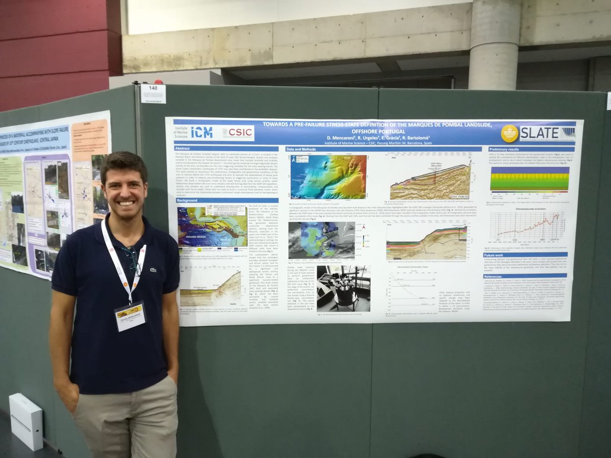 Great poster presentations by #PhD students @shraybadhani from @Ifremer_en and @DavideMencaroni from @ICMCSIC during the @ISC_2018! #ISC2018  #submarinelandslides