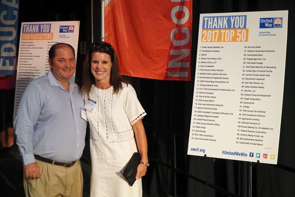 baxter_troutman's tweet photo. .@Becky_Troutman serves on the board of the @UnitedWay of Central FL. This morning we attended their 2018 Campaign Kickoff! Their goal is to raise $10M this year, and I’m confident they’ll reach it. Proud of my wife; she’s extraordinary. https://t.co/YcmlJMLsnk