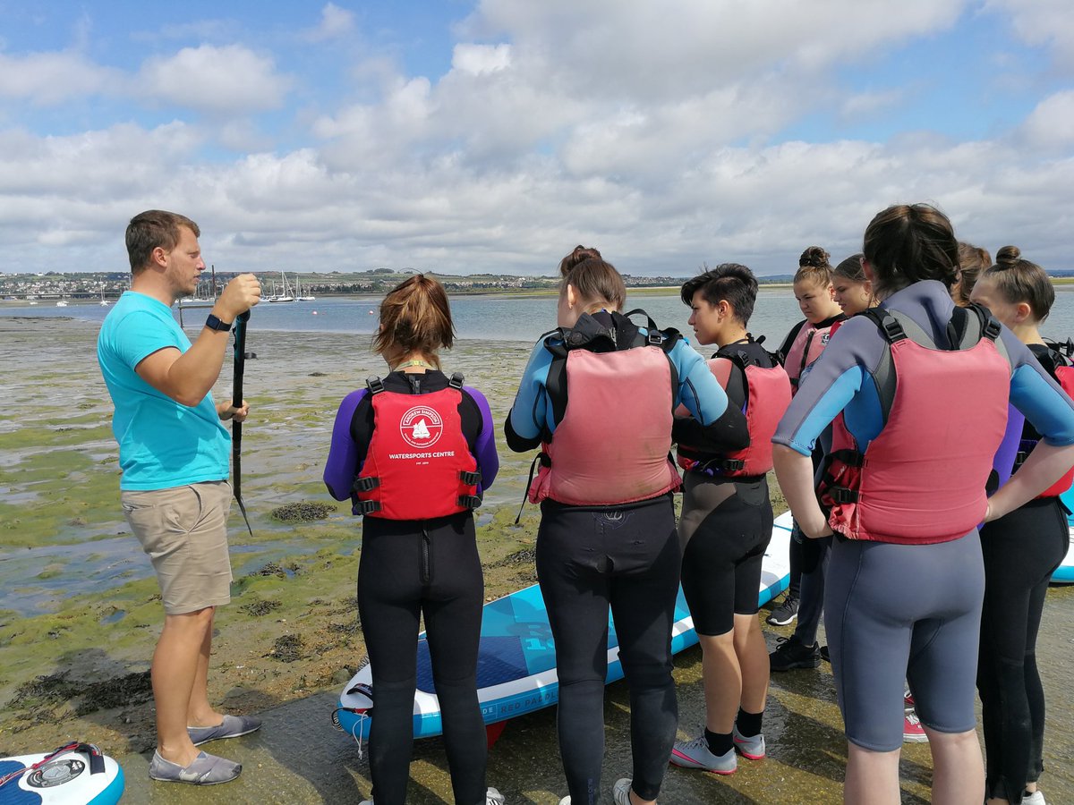 ActiveCN's tweet photo. Lovely day to be on the water! Young women from our #Hampshire project are with @ASWCPortsmouth today gaining their Paddleboarding Level 1 qualification. Thanks @AndrewSimpsonFo for the fantastic opportunity for our young people this summer! #ACNHamp https://t.co/0TgxKHKWcl