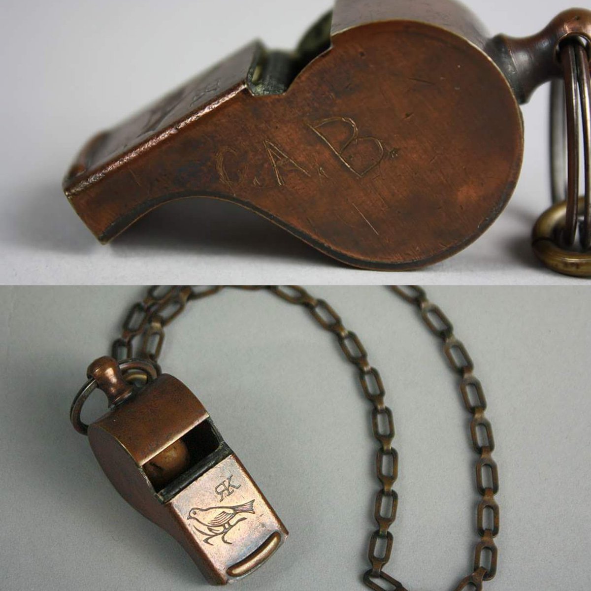 Courtesy of the Frontier Army Museum:
From the Vault: Officer's Whistle, WWI ca 1917. 

This whistle was used by 1st Lt. Clifford A. Bantleon, 42nd Infantry. 

#WWI #Whistle #Officer #USArmy