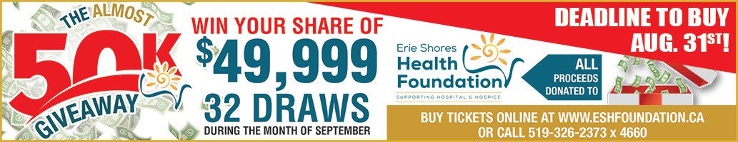 ESH_Foundation's tweet photo. PRESSURE IS ON!! The deadline to get your name into the draw to win up to $49,999 is only 10 days away! YOU have amazing odds of winning one (or more!) cash prizes. But you can't win the grand prize of $25K without a ticket! Tickets are 1 for $60 or 2 for $100. #almost50k #YQG https://t.co/YJw8ukCLRv