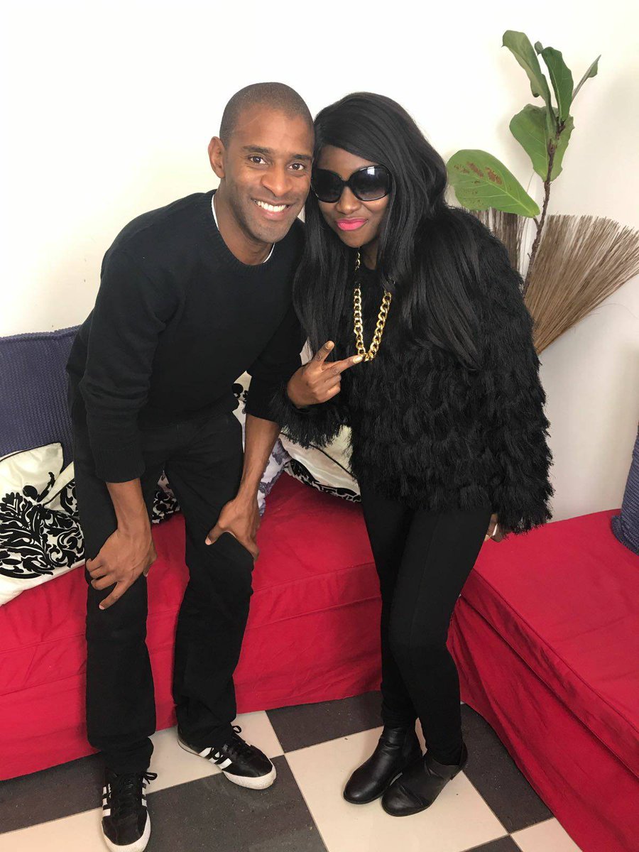 howwemetseries's tweet photo. #Throwback to fun times behind the scenes with our actors Eke and Madra who play Joseph and Kimberly in our #howwemetseries https://t.co/q8AwiPZ1oG