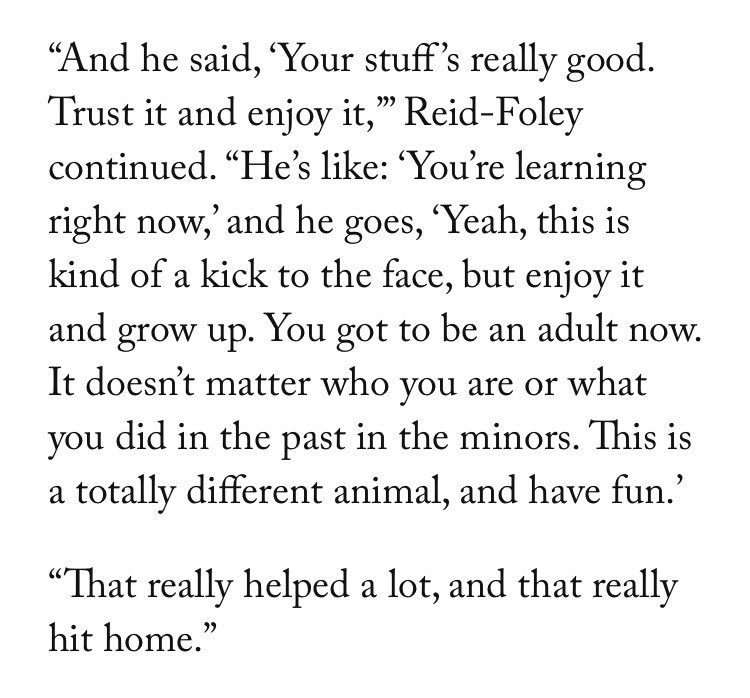 king_erin's tweet image. Great insight on the impact John Gibbons has on players from Reid-Foley, a young and promising Jays prospect. Being looked in the eye and told the truth is what leadership is all about. Encourage those to trust themselves and their abilities, and to enjoy it. #FeelGoodPlayGood