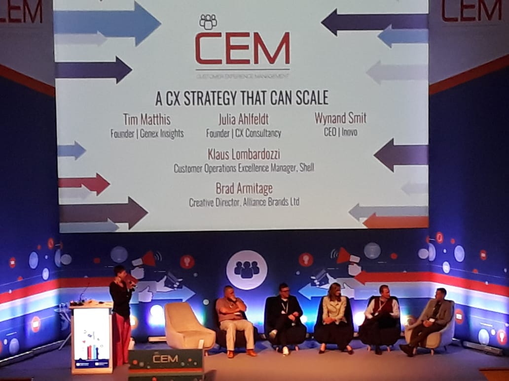 JuliaAhlfeldt's tweet photo. I attended the @CEMAfricaSummit recently. My top takeaways are: 
1. The CX profession has vastly matured in SA
2. CX must demonstrate ROI
3. Culture eats strategy for breakfast
4. Metrics are hotly debated
5. Emotion fuels customer satisfaction and brand affinity #CEMSummit18 https://t.co/Av4nIlD06n