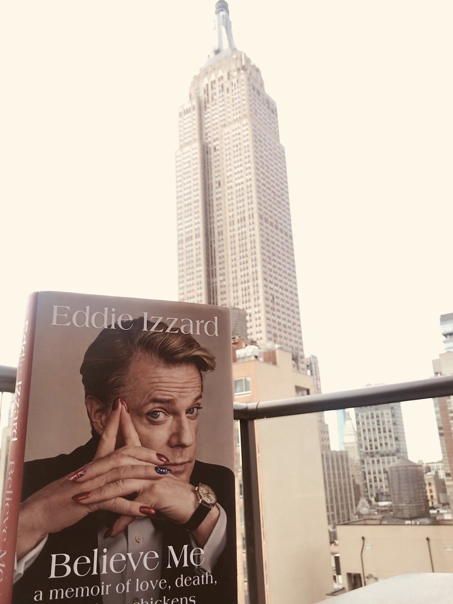 Hey <a href="/eddieizzard/">Eddie Izzard</a> I’m reading your book on my balcony ‘cus the view is pants.