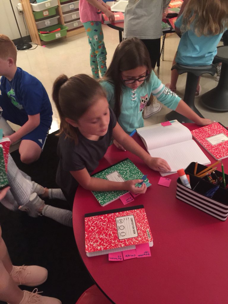 Teacherwroten's tweet photo. Showing and receiving kindness helping each other set up journals. 💕#myheart. @bearbranchelem #sweetestclass https://t.co/cEgucOMcJO