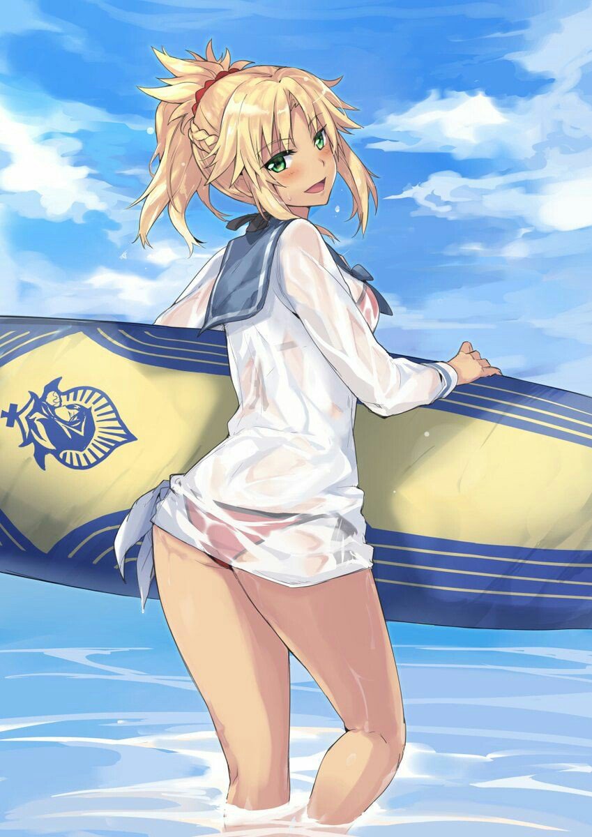 FateEXTRApsp's tweet photo. “The best surfer out there is the one having the most fun.” ^-^ 
#FateApocrypha #SaberofRed #Mordred @ericalindbeck @netflix #TuesdayThoughts https://t.co/KSOmmOcN3A