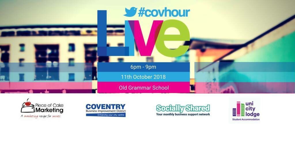 Covhour's tweet photo. Have you got your FREE ticket for our next #covhourlive event on 11th October from 6-9pm at Old Grammer School in @CovCityCentre
#Coventry #Thisiscoventry #covhour 

 https://t.co/AzmCsq1xOt https://t.co/X06oq8kybr