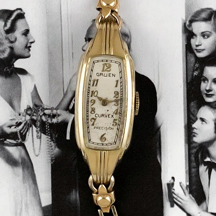 FatherTimeIL's tweet image. Gruen was the inventor and innovator of the watch called "Curvex" and they produced many different models of the "Curvex," for both men and women, in the mid to late 1930s through the 1940s. ow.ly/Xdni30l8pYt #fathertimeantiques #watches #antiques