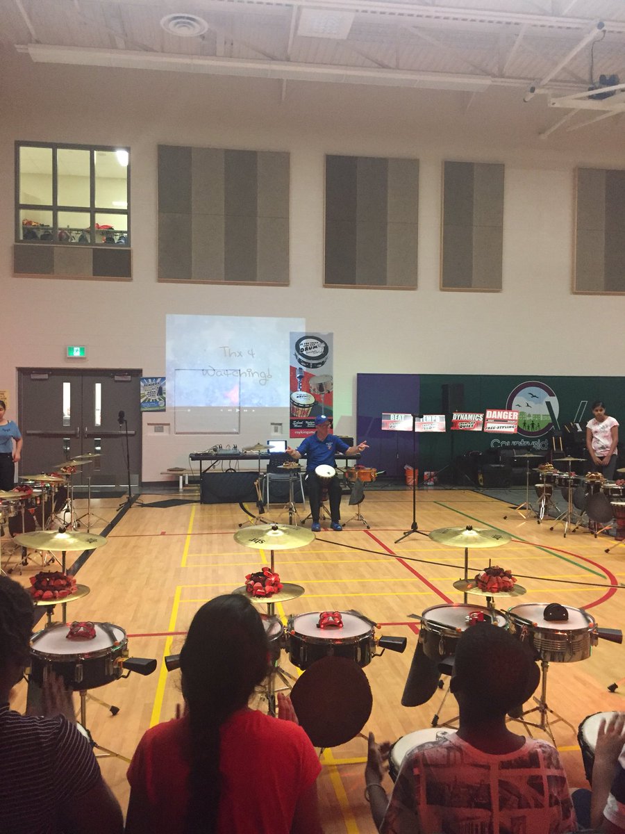 MrsTenuta's tweet photo. Our awesome drumming workshops have started today. What a great setup! @TonyPontesPS @PeelSchools @MusicInPeel @RayKingsmore https://t.co/MjVgizqM48