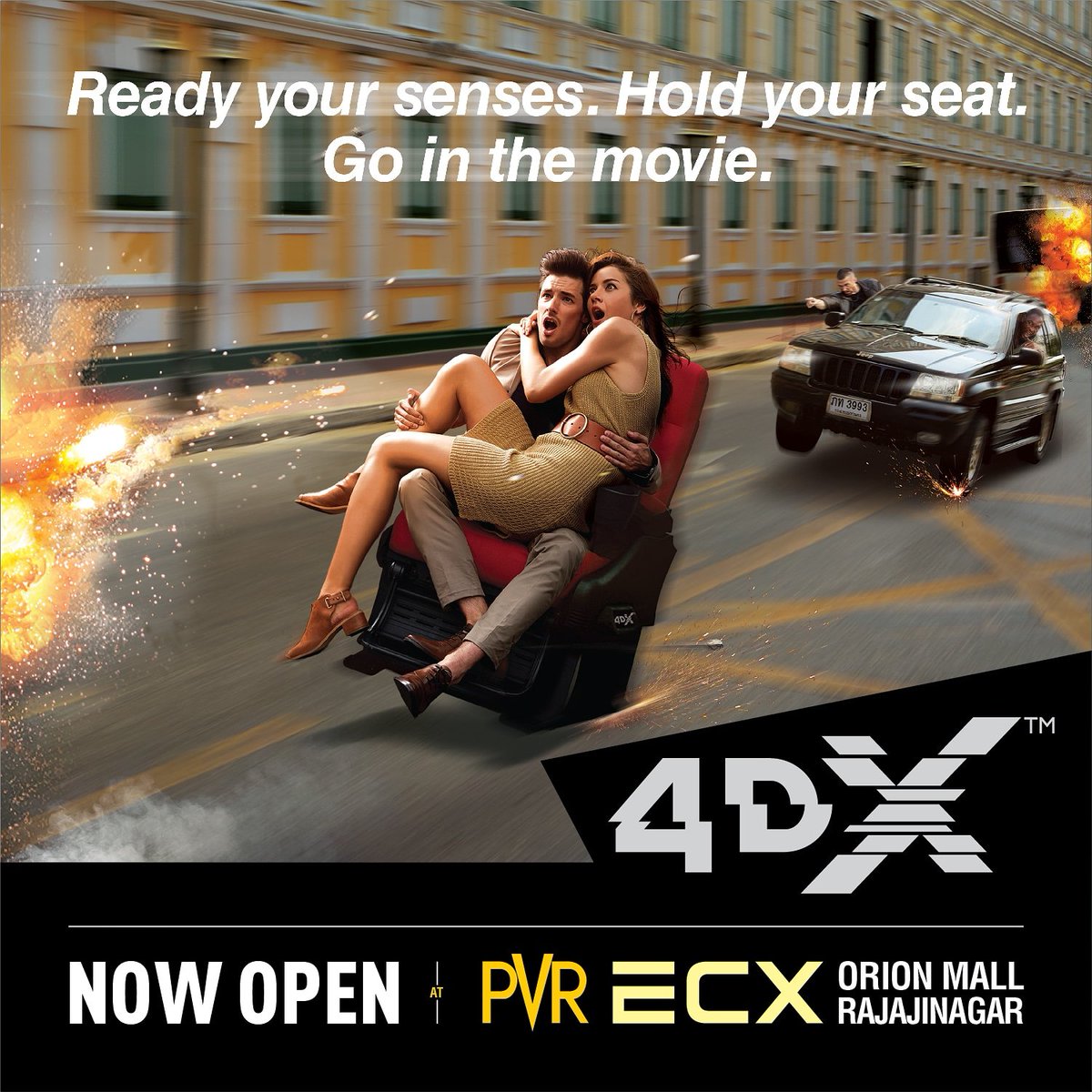OrionMalls's tweet photo. Brace yourself!
4DX - PVR ECX is now open at the Orion Mall, Brigade Gateway on the 3rd floor! Are you ready to experience the best movie experience?
#OrionMall #4DX #PVRECX #MovieNight https://t.co/AxcIyIdRP0