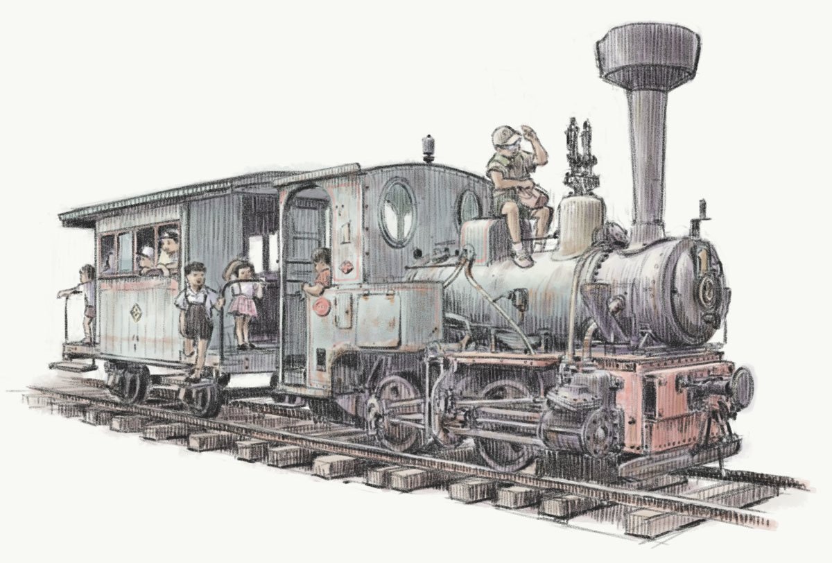 豊洲機関区 Auf Twitter 坊ちゃん列車 甲１形 イラストで巡る鉄道博62 T Co 2osbn62fmz