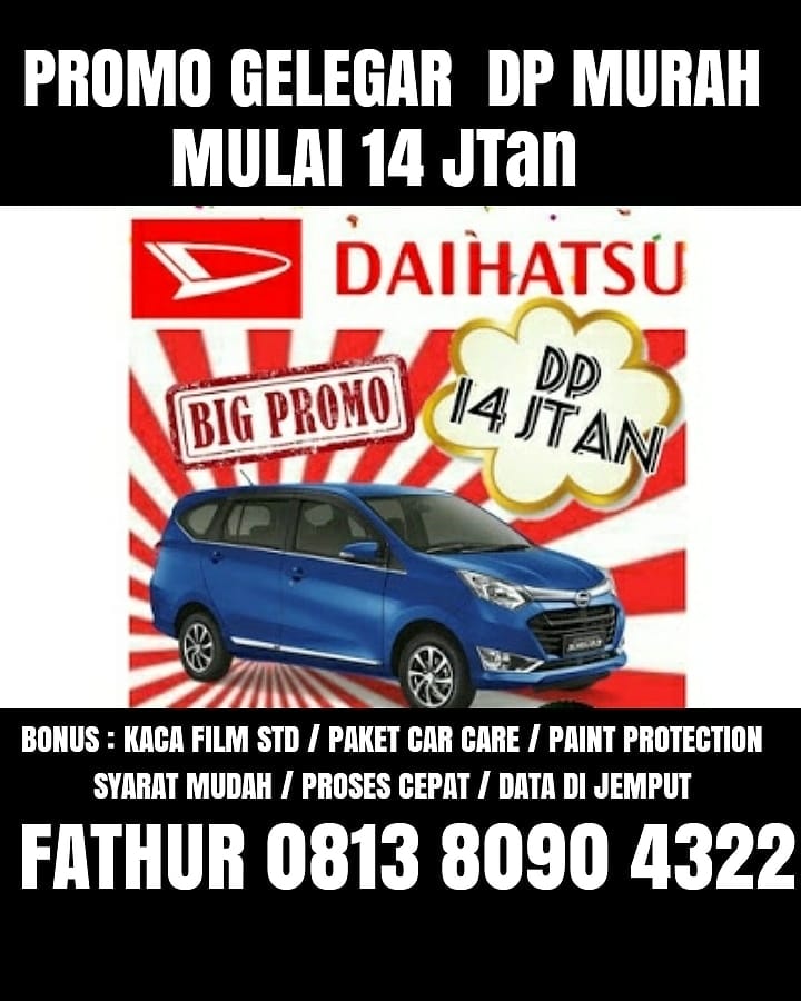 kredittoyota_'s tweet photo. 081380904322 DP 13 jt.
Klik https://t.co/XH8VicIFe3 klik DP murah
#daihatsucibinong #giias2018 #cibinongcitymall #daihatsugrandmax #daihatsucileungsi #daihatsucibubur #daihatsudepok #daihatsubogor #daihatsujakarta #toyotagdc #toyotadepok #auto2000depok #margocitydepok https://t.co/1bS4WIZtXb