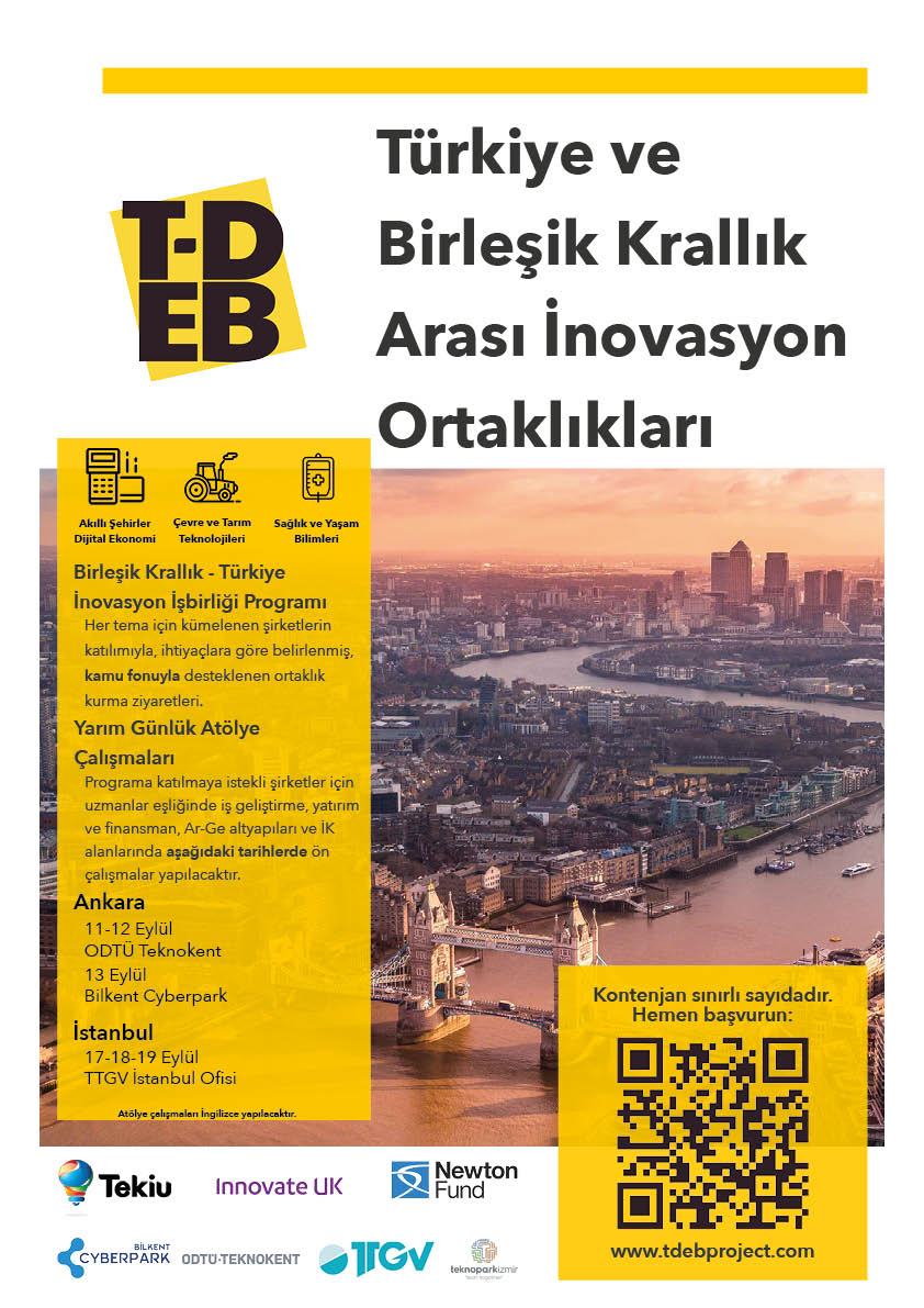 Tdebproject's tweet photo. Türkiye ve Birleşik Krallık arası inovasyon ortaklıkları projesine katılmak için Ankara ve İstanbul Atölyelerine kayıt olun! Detaylı bilgi ve kaydolmak için ziyaret edin 👉 https://t.co/ZhO19nwHUw https://t.co/RASdqfHTbz
