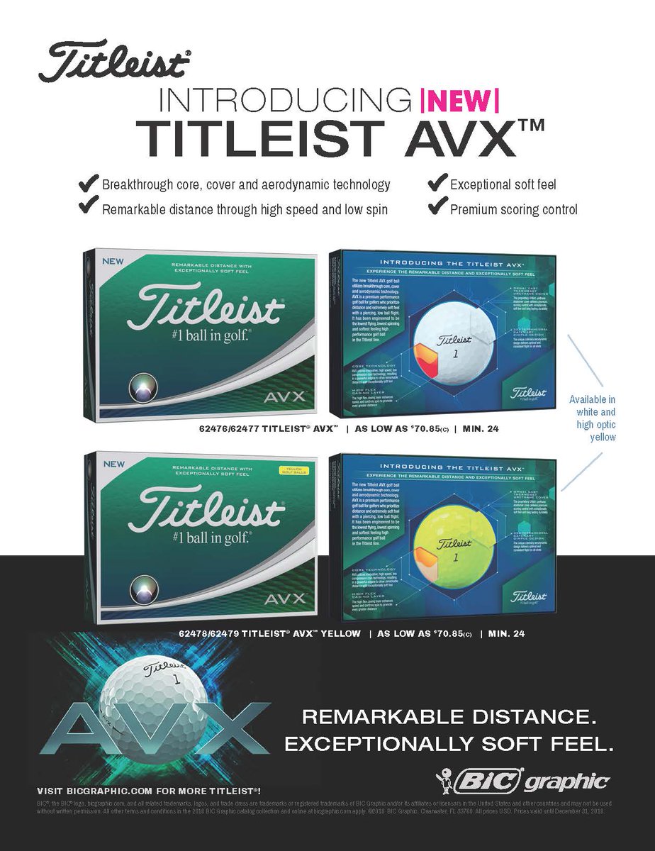 DaminPrinting's tweet image. NEW! Titleist AVX. Remarkable distance. Exceptionally soft feel.

#golf #promogifts #customizeditems #corporategiftideas