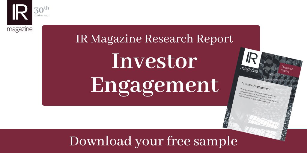 IR_Impact's tweet photo. * Free sample report available *

Download your free sample of our Investor Engagement report here: https://t.co/j8Ekmanwy7 #InvestorRelations https://t.co/4uYQISkkJb