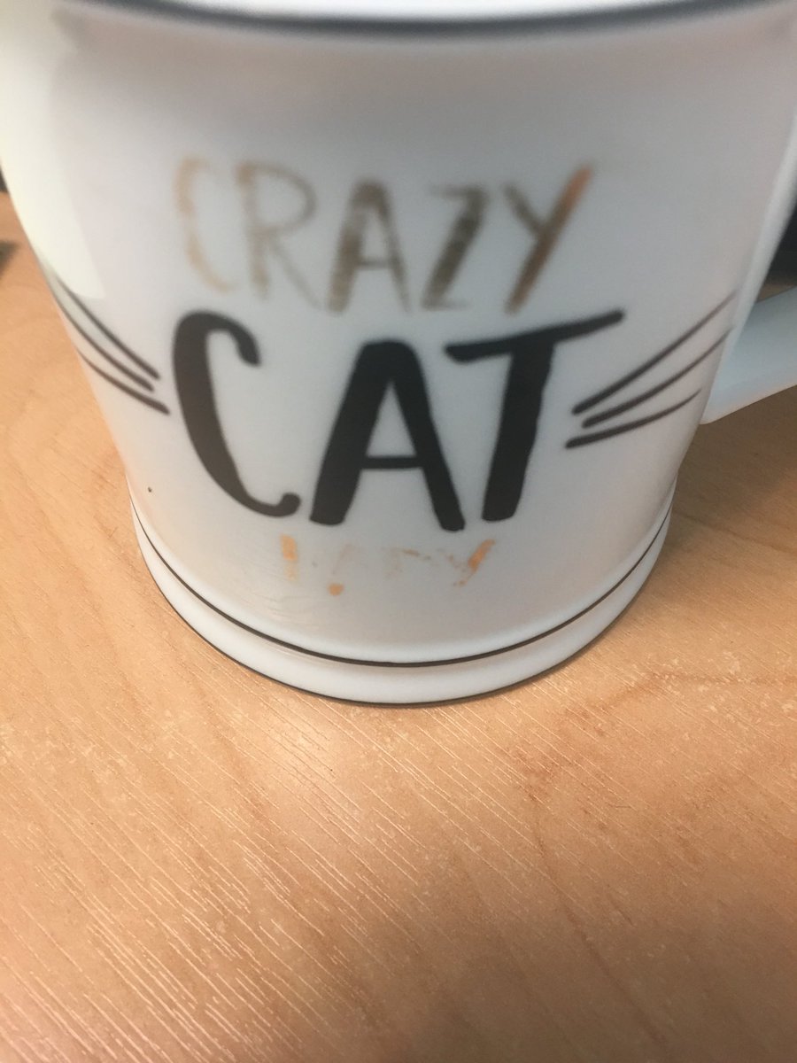 flanagr's tweet photo. @sassandbelle so much for being dishwasher safe 😢 I’ve had this mug for 2 months! https://t.co/sRal4gcSUG