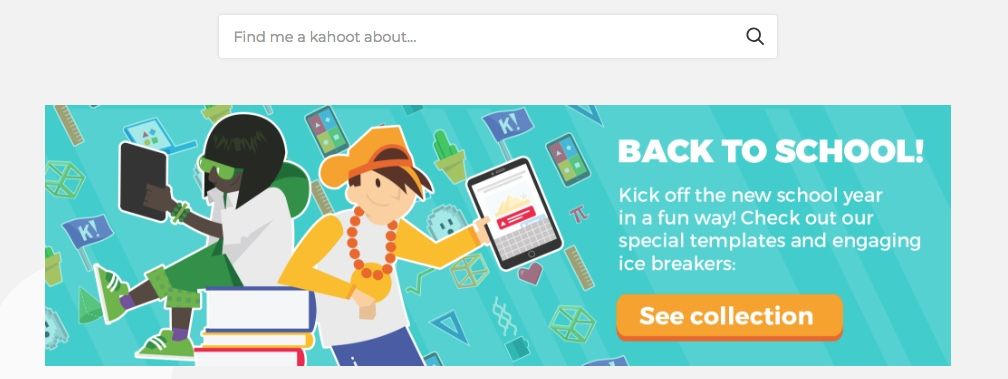 lesliefisher's tweet photo. The gang at @getkahoot has you covered with some Back To School Kahoot templates that were just posted. They include a Get To Know Your Teacher Kahoot, a Student Selfie Kahoot, a what you did this Summer Kahoot and many more https://t.co/PF7IfJaov2 All in a new Kahoot Author page https://t.co/5qfx1xyNEu