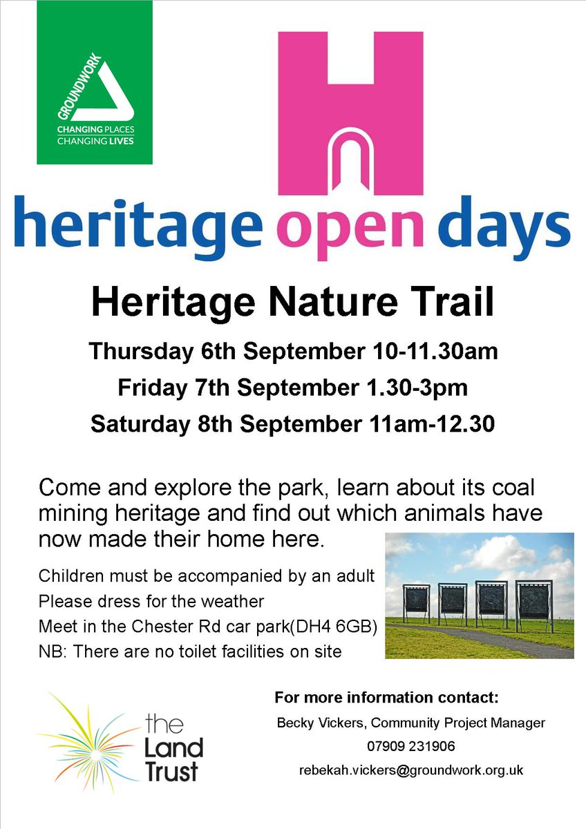 Elba_Park's tweet photo. Heritage Open Days are back again. Come and join us for a nature-themed walk following our heritage trail, suitable for all ages. @heritageopenday https://t.co/o0sQ7bSuto