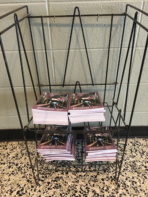 iuigenesis's tweet photo. Welcome back! The genesis staff is ready to recieve your creative work for a chance to be published in this semester’s issue! And don’t forget to pick up the latest issue on the racks in Cavanaugh Hall! https://t.co/97VhLc0yky