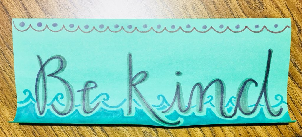 MeaganASL's tweet photo. My mantra for this year... Be kind to one another!.

Made this little reminder in a PD session at SVHS. Love the connection!! 

#bekind https://t.co/EKswJT9xKy