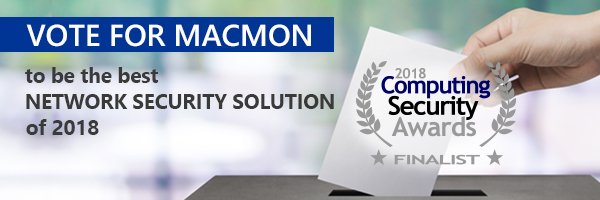 macmon_EN's tweet photo. #macmonUK are thrilled to be shortlisted as finalists in the 2018 @CSMagAndAwards Security Awards, please give us a vote to be crowned the best Network Security Solution of the year! Thank you! https://t.co/hPSVlH4Qqa https://t.co/oGhSkXW76W