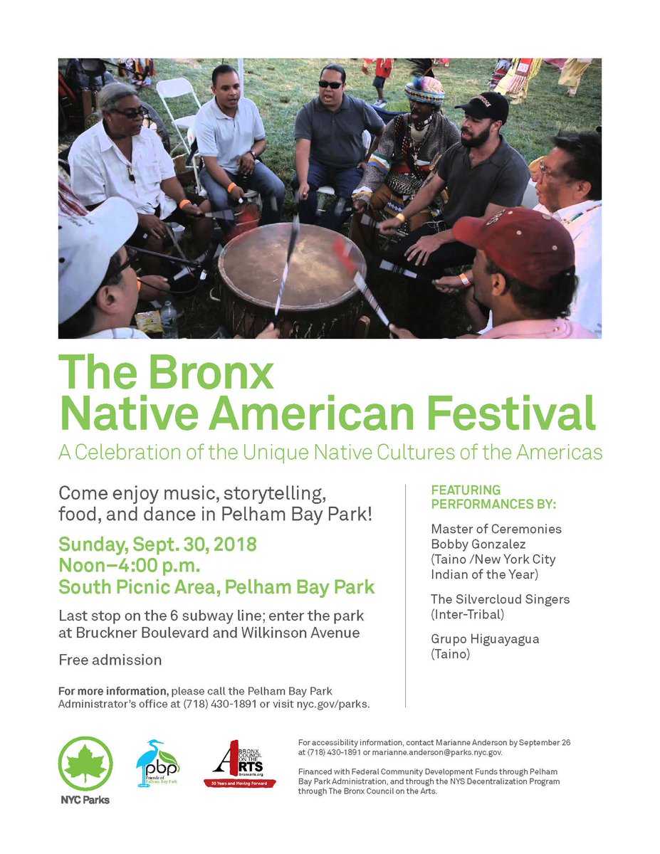 PRCall2Action's tweet image. RT BronxTaino: Annual Bronx Native American Festival. Sunday, Sept. 30 from 12 to 4 pm at PelhamBayPark FREE ADMISSION.