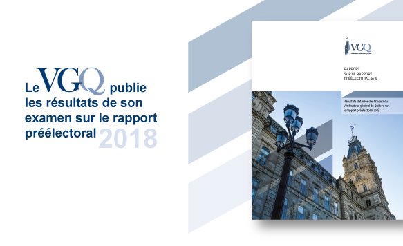 VGQuebec's tweet photo. La vérificatrice générale, Mme Guylaine Leclerc, a publié ce matin le rapport du VGQ sur le rapport préélectoral 2018. Pour les détails, visitez notre site web. #VGQuebec https://t.co/ViUn68FtTr