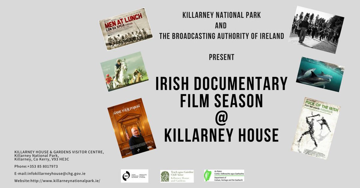 📺 🆓 SCREENING:The Irish Doc Film Season in association with @baitweets &amp; Killarney National Park continues this Thurs 7pm at Killarney House as
seen on <a href="/RTEOne/">RTÉ One</a> "The Irish Grand National~Chasing a Dream" 
&amp; includes a re-enactment of the 1⃣st recorded steeplechase in 1752