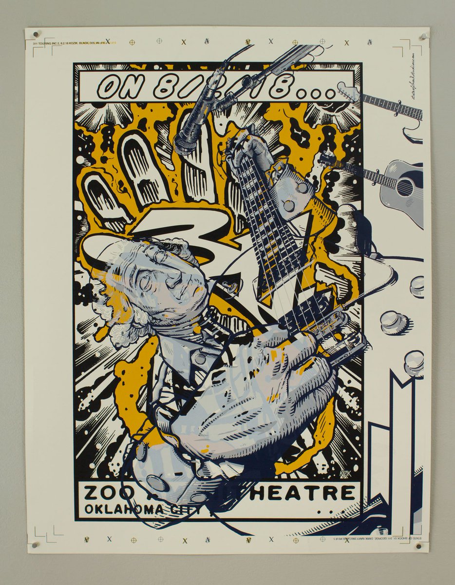 vgkids's tweet image. Todays #testprinttuesday is a mix of @darinshock and @frankkozik prints for @311, printed just days apart. #notforsale #testprint #screenprinting #silkscreening #gigposters #vgkids