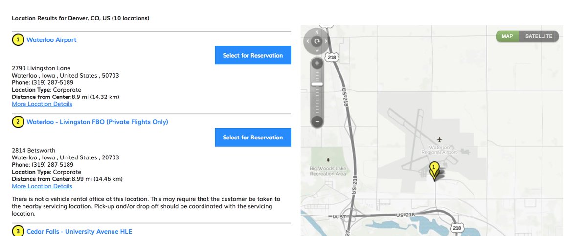 Uncle_Doodah's tweet photo. @Hertz your website experience could use some repair. Searched for a car in Denver and was given results for IA, MN, and WI 🤔 https://t.co/Bne6zoKMNt