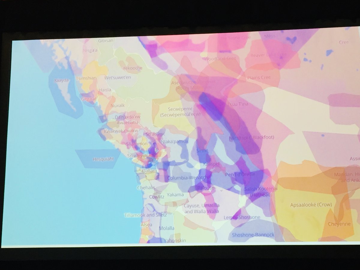 "The idea of overlapping is huge" - <a href="/leenaminifie/">Leena M</a> discusses native-land.ca, on how so many nations' territories overlap, the subversion of colonial concepts of hard-line borders, and the importance of knowing whose lands we are on to be better neighbours. #2018IMW