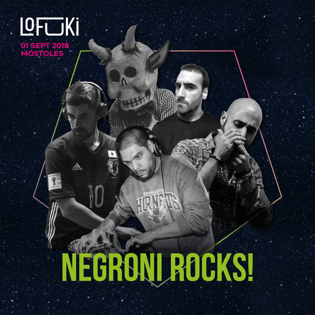 LOFUKIFestival's tweet photo. Artistas LOFUKI
@NegroniROCKS 
Colectivo mostolero de dj's que investigan y comparten la música negra desde sus orígenes africanos hasta las tendencias más actuales que se han ramificado por todos los rincones del mundo, desde el swing al baile funk o el hip-life https://t.co/oLXntvbwGY