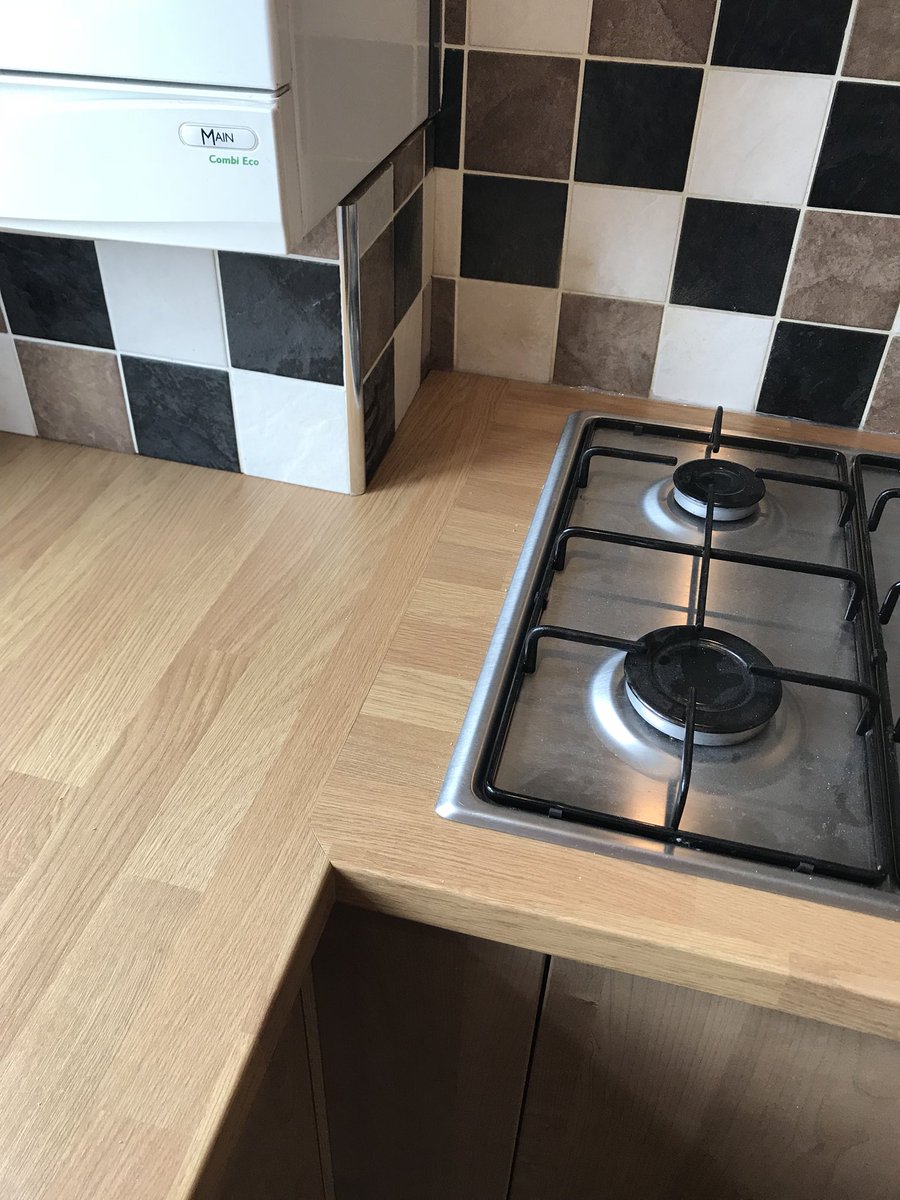 New worktop fitted and mitred. #iow #carpentry